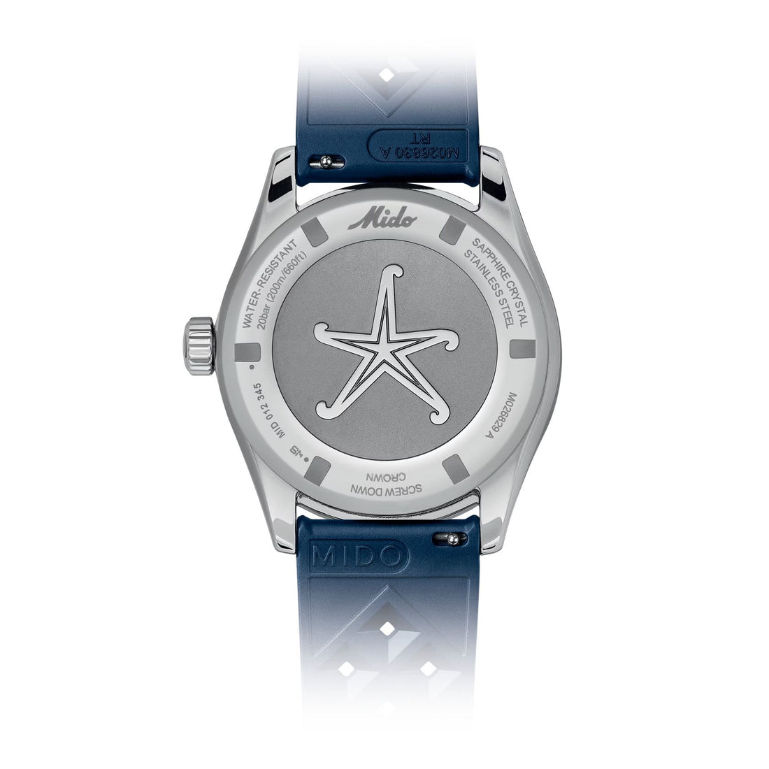 Orologio Uomo Mido Automatico GMT Ocean Star Decompression Data Blu M0268291704100