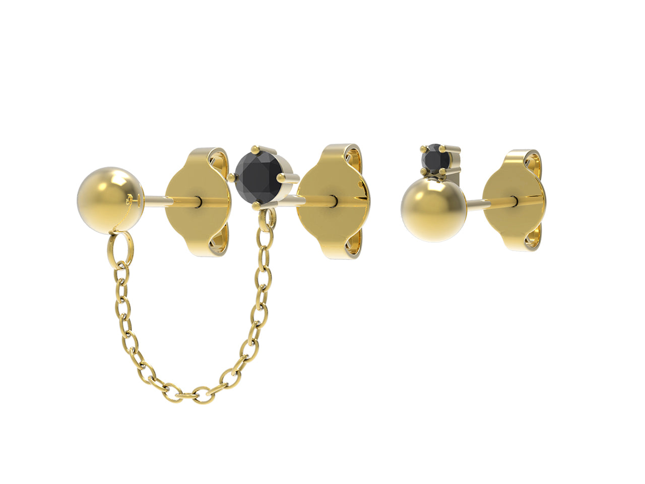 Orecchini Donna Argento 925 4US Cesare Paciotti Punto Luce Zirconi Neri 4UOR5749W