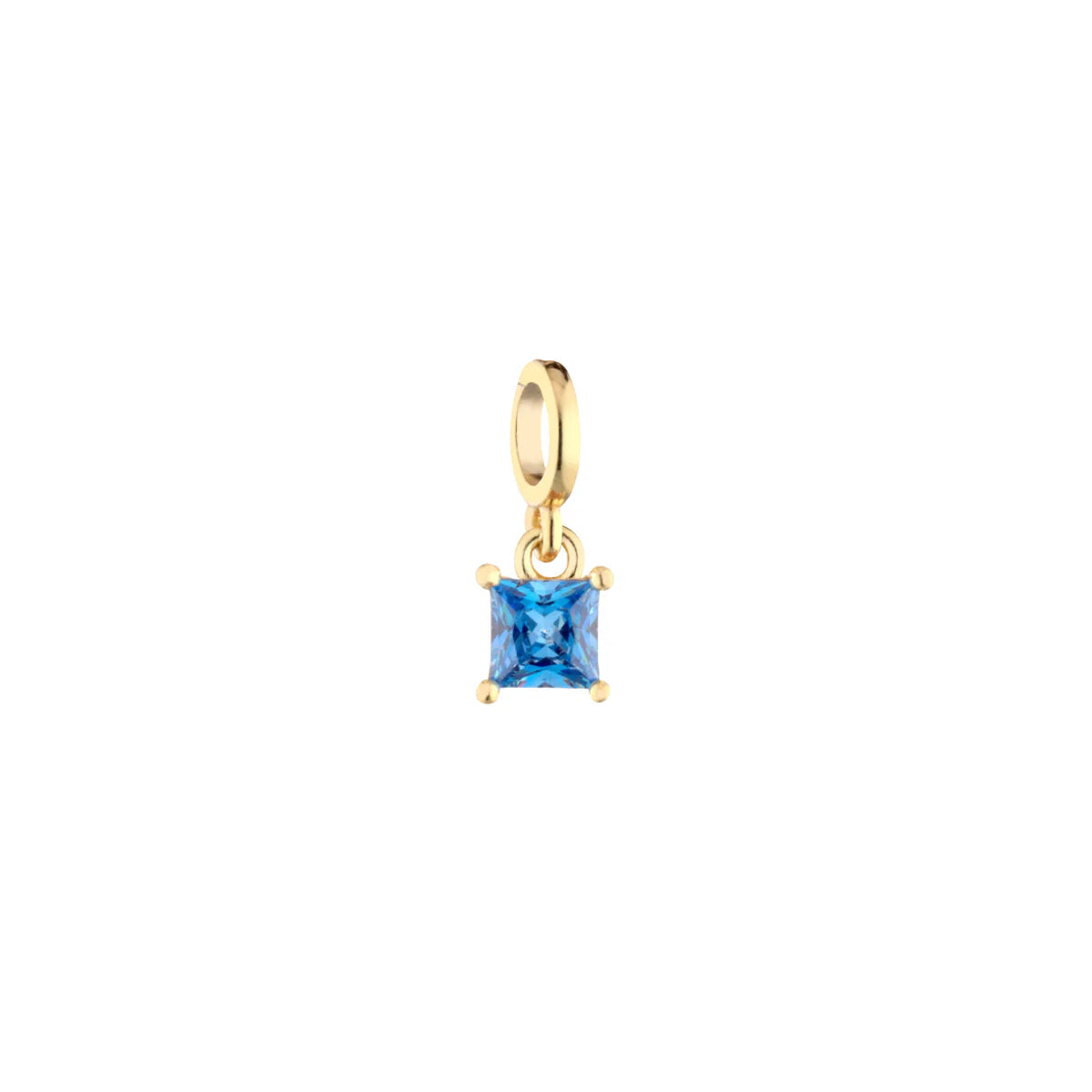 Ciondolo Donna Laura P. Argento Dorato 925 Pietra Azzurra Quadrata PEN0233GA