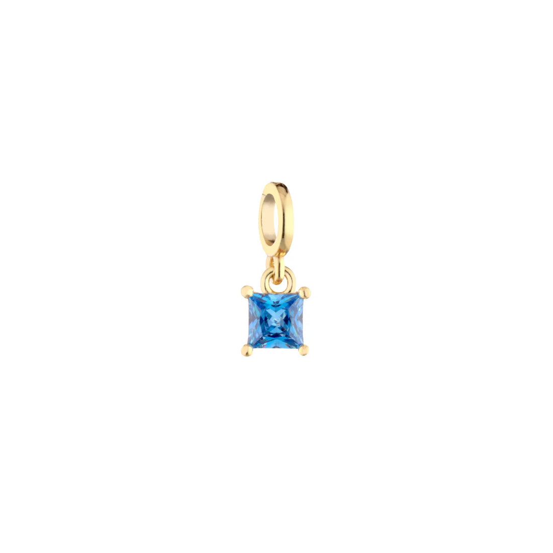 Ciondolo Donna Laura P. Argento Dorato 925 Pietra Azzurra Quadrata PEN0233GA