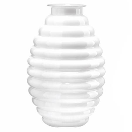 Vaso Cristallo Onlylux Anelli Opale Bianco Altezza 39 cm OL03007