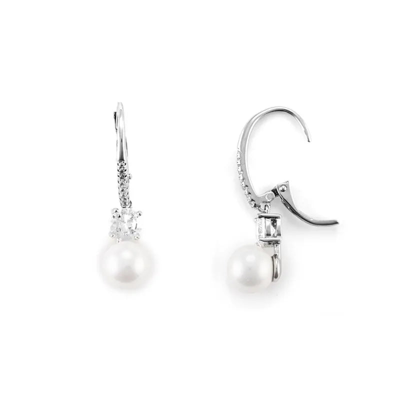 Orecchini Donna Argento 925 4US Cesare Paciotti perla e Zirconi 4UOR6108W