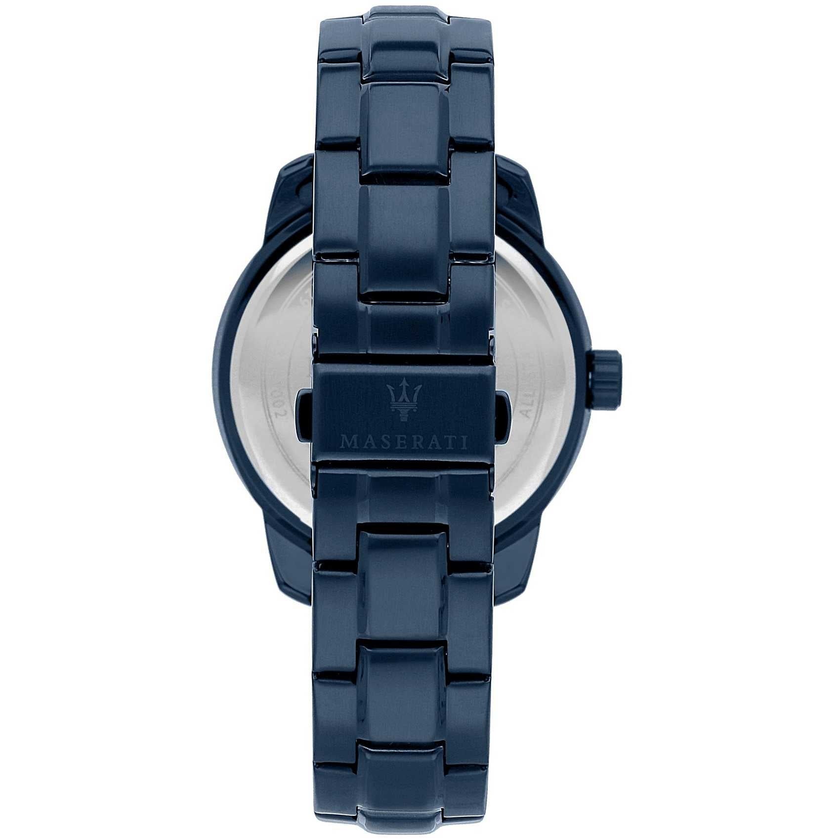 Orologio Uomo Acciaio Maserati Blue Edition Solo Tempo Data Dorato R8853141002