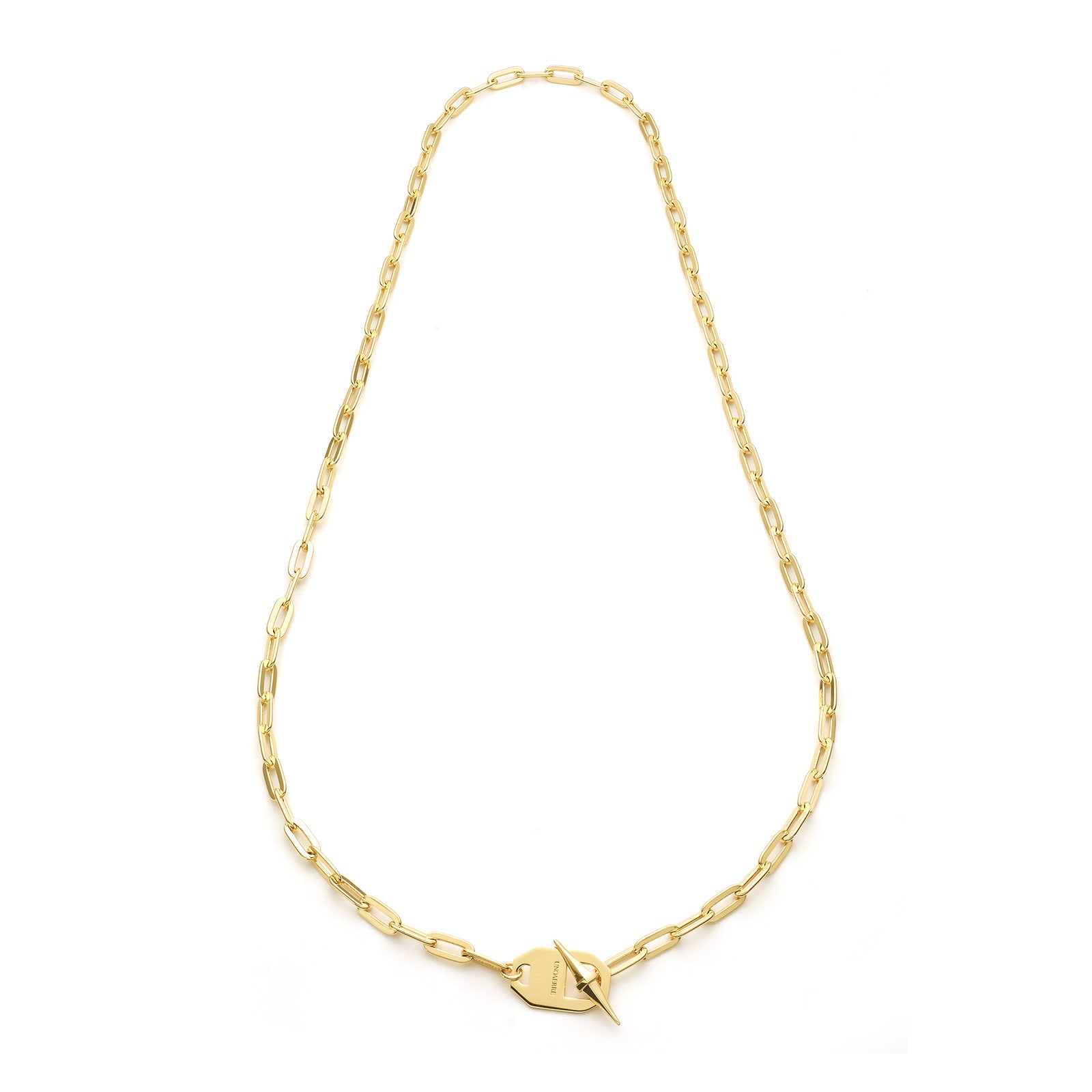 Collana Donna Unoaerre Lunga Bronzo Dorato Anelli Ovali Lucidi 566172
