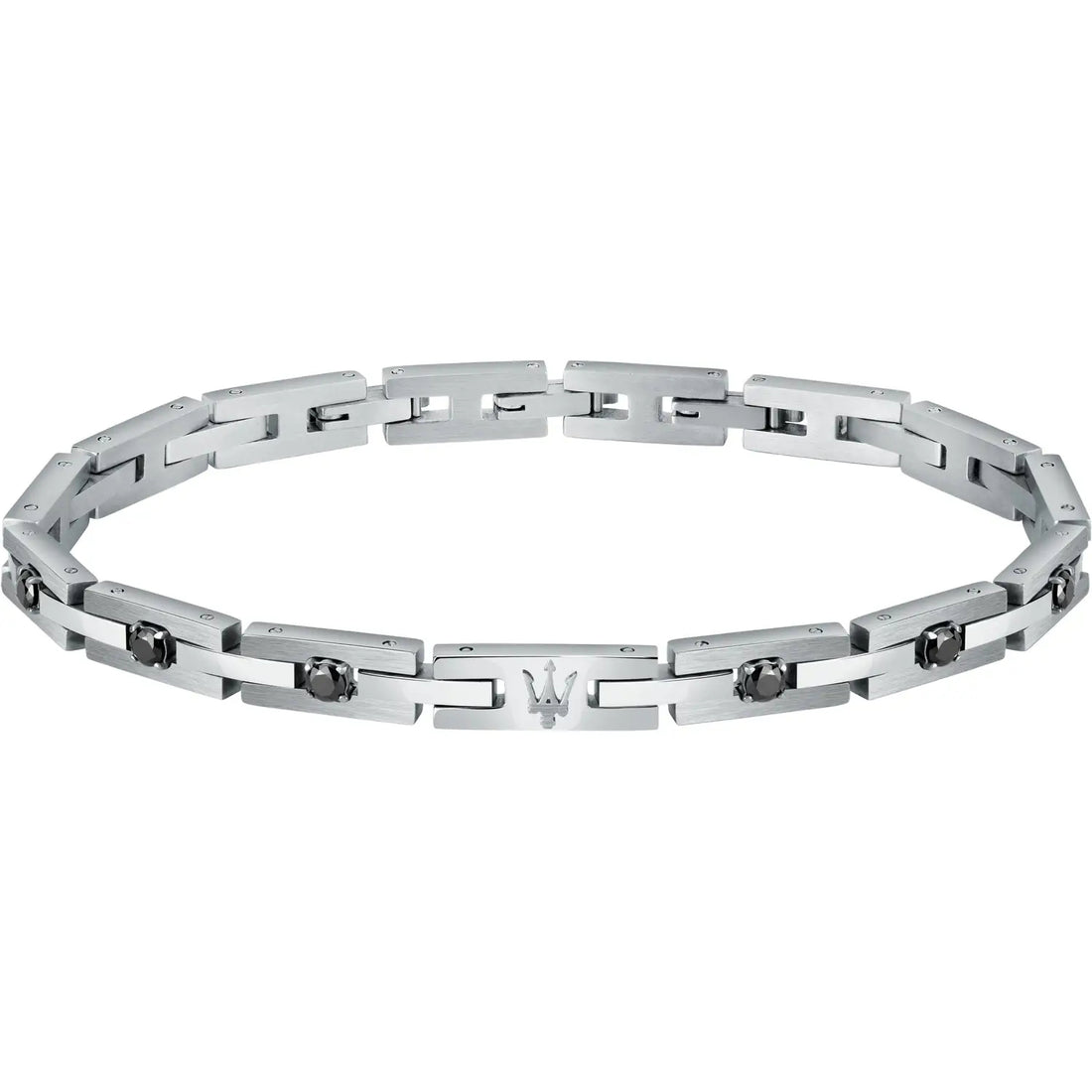Bracciale Uomo Acciaio Maserati Jewels Zirconi Neri JM422ATJ10