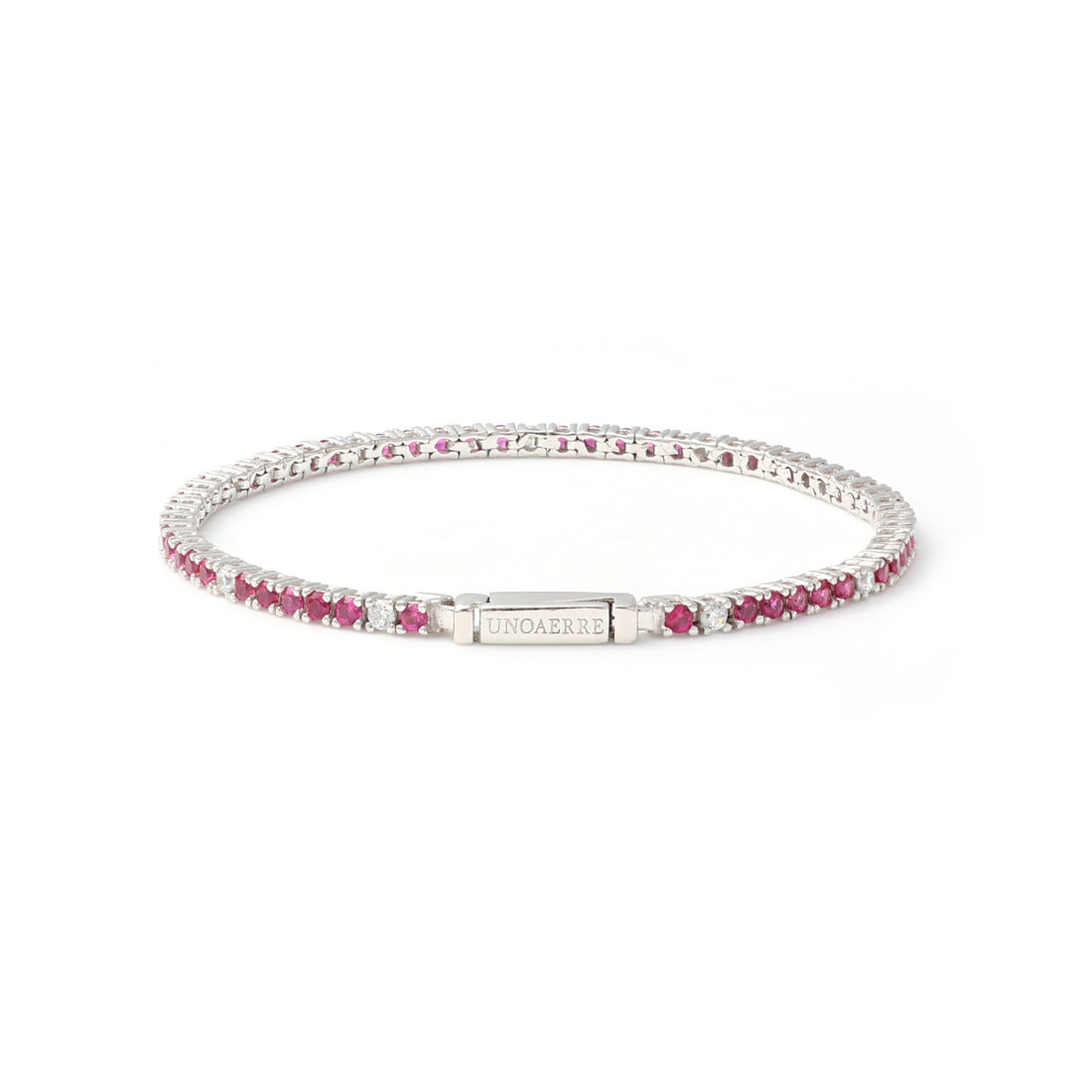 Bracciale Donna Unoaerre Argento 925 Tennis Zirconi Fuxia 564952