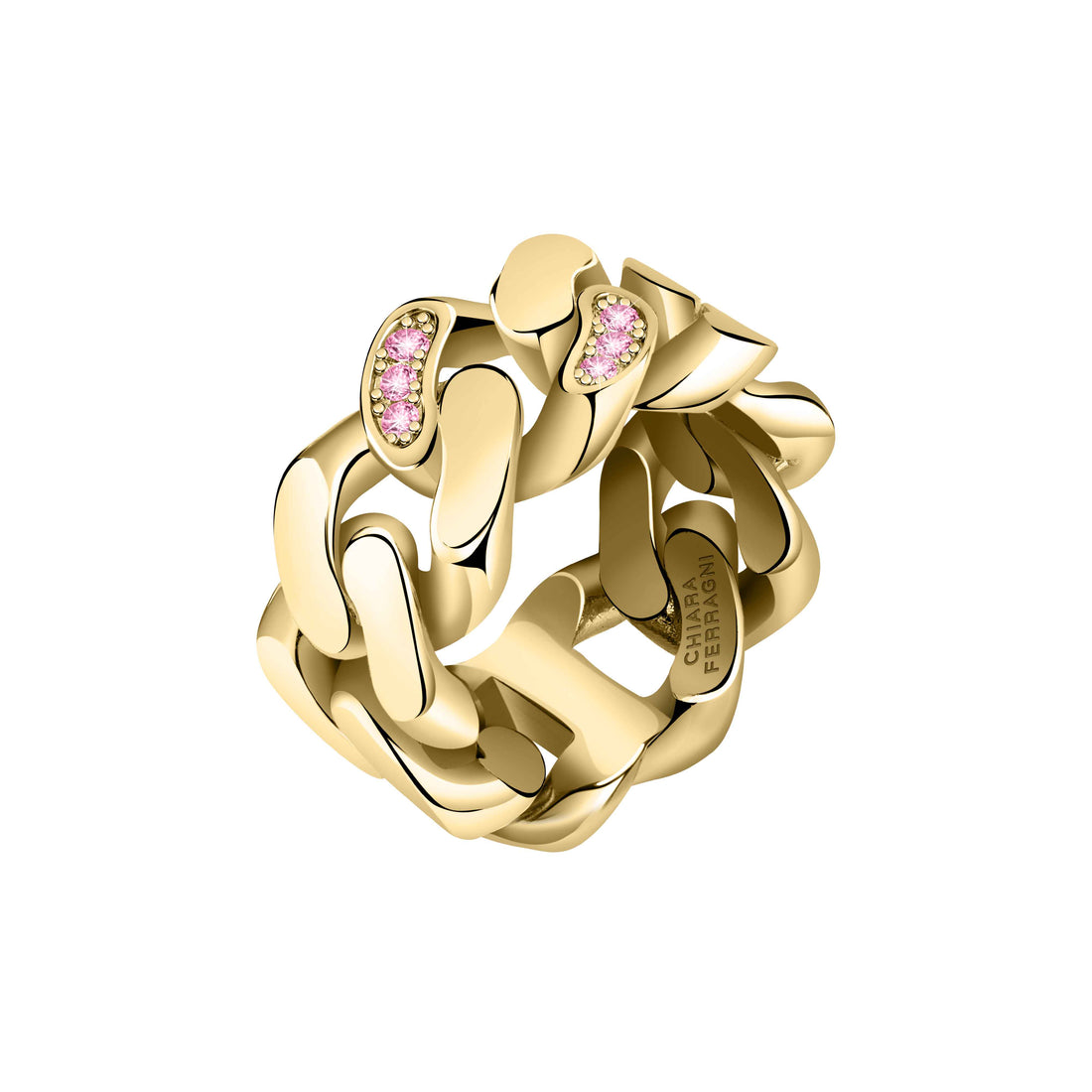 Anello Donna Chiara Ferragni a crumetta con Zirconi rosa