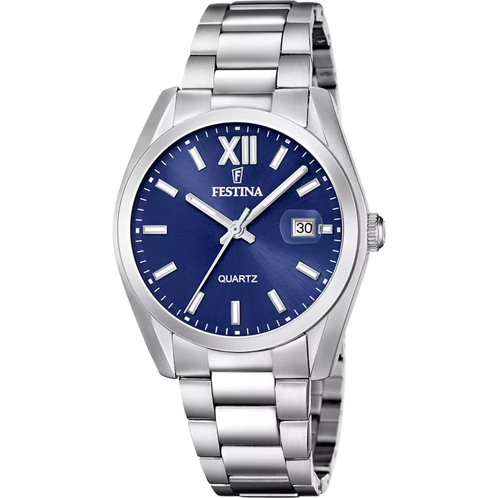 Orologio Uomo Festina Acciaio Quarzo Data Blu F20707/7