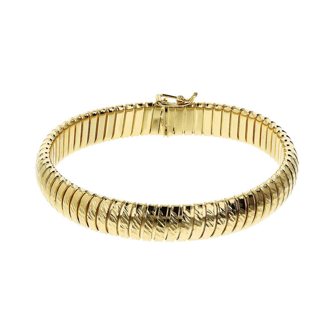 Bracciale Tubogas con Superficie Lavorata in lega placcata oro giallo 18kt  WSET00752.YG