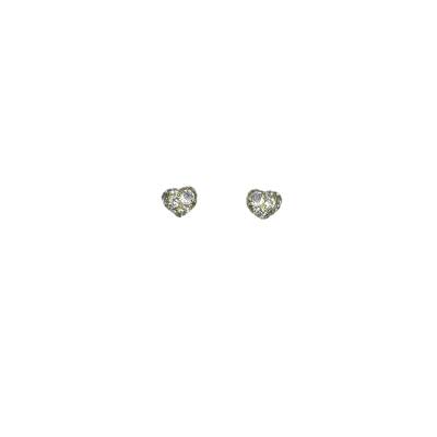 Orecchini Donna Re Mida Argento Cuore Zirconi Bianchi Multipietra OR DJV-16