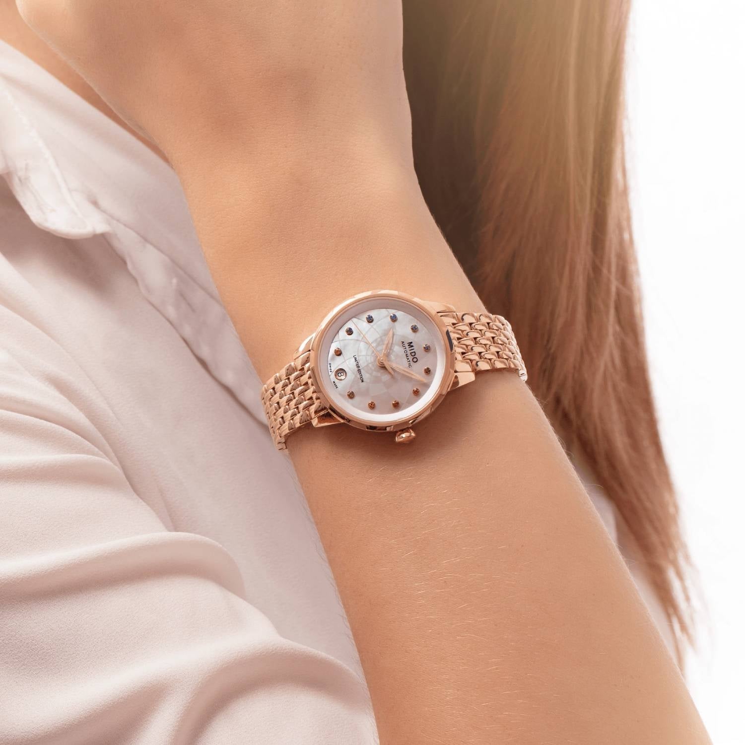 Orologio Mido Donna Automatico Limited Edition Madreperla Zaffiri M0432073310900