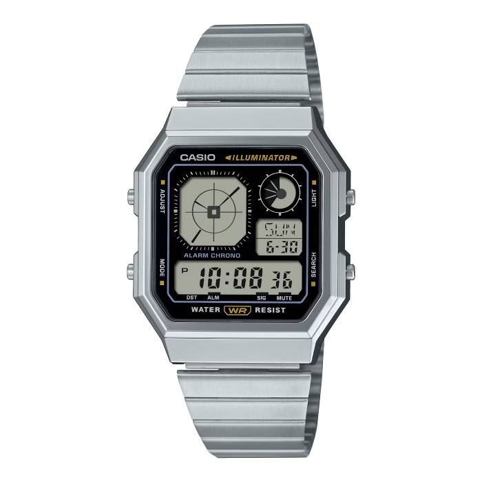 Orologio Unisex Casio Vintage Acciaio Nero Edgy Collection A130WE-1AEF