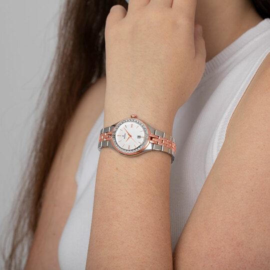 Orologio Donna Festina Acciaio Bicolore Zirconi Quarzo Data Solo Tempo F16868/2
