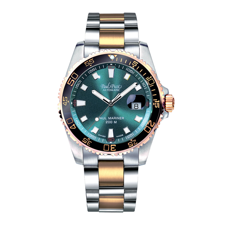 Orologio Uomo Paul Picot Paul Mariner III Oro 18 KT 4352SRG-CN/BR