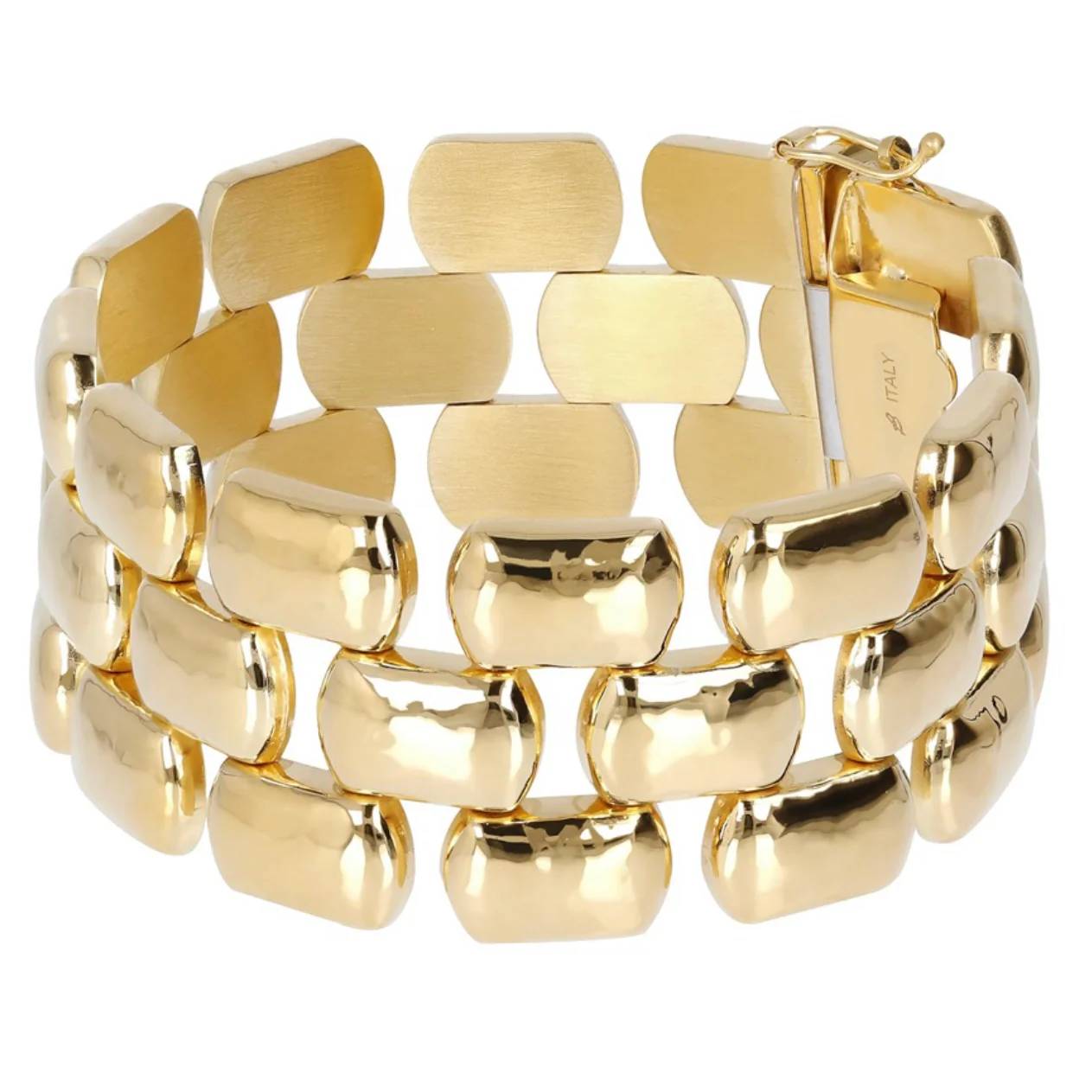 Bracciale Catena Pantera Superficie Liscia in lega placcata oro giallo 18kt  WSET00376.YG