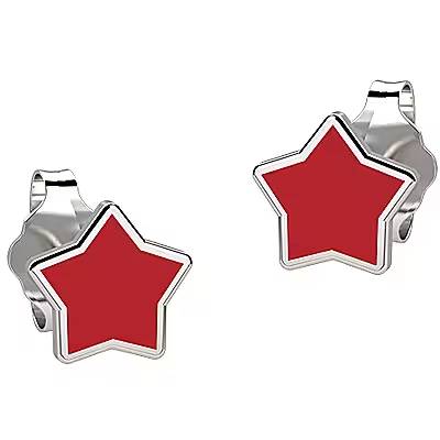 Orecchini Bambino Nanàn Argento 925 Stellina Rossa NAN0085