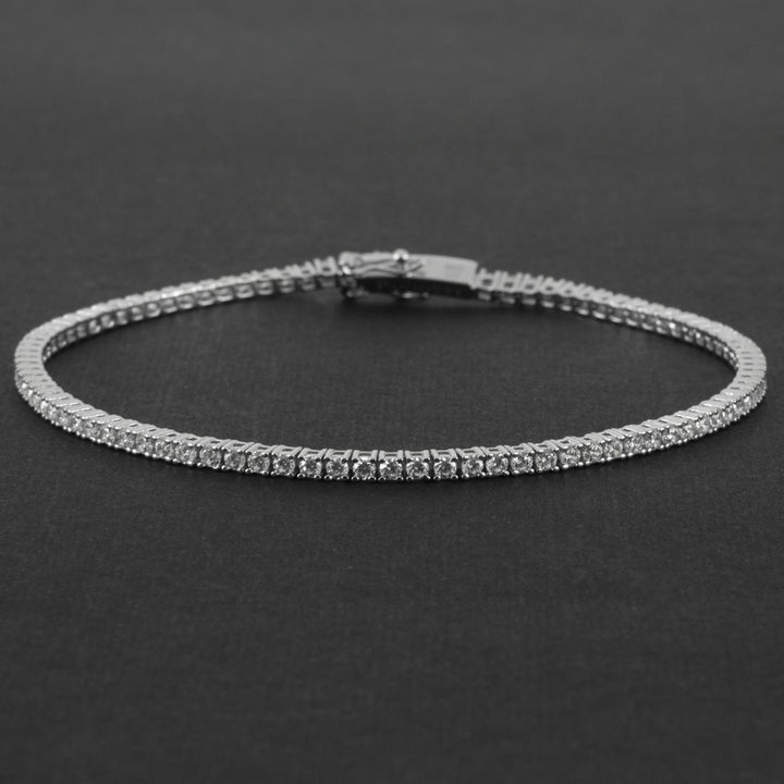 Bracciale Uomo Cesare Paciotti Tennis Argento 925 Zirconi Bianchi JPBR2466B/21