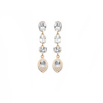 Orecchini Pendenti Donna Ottaviani Cristalli Bianchi 5011830
