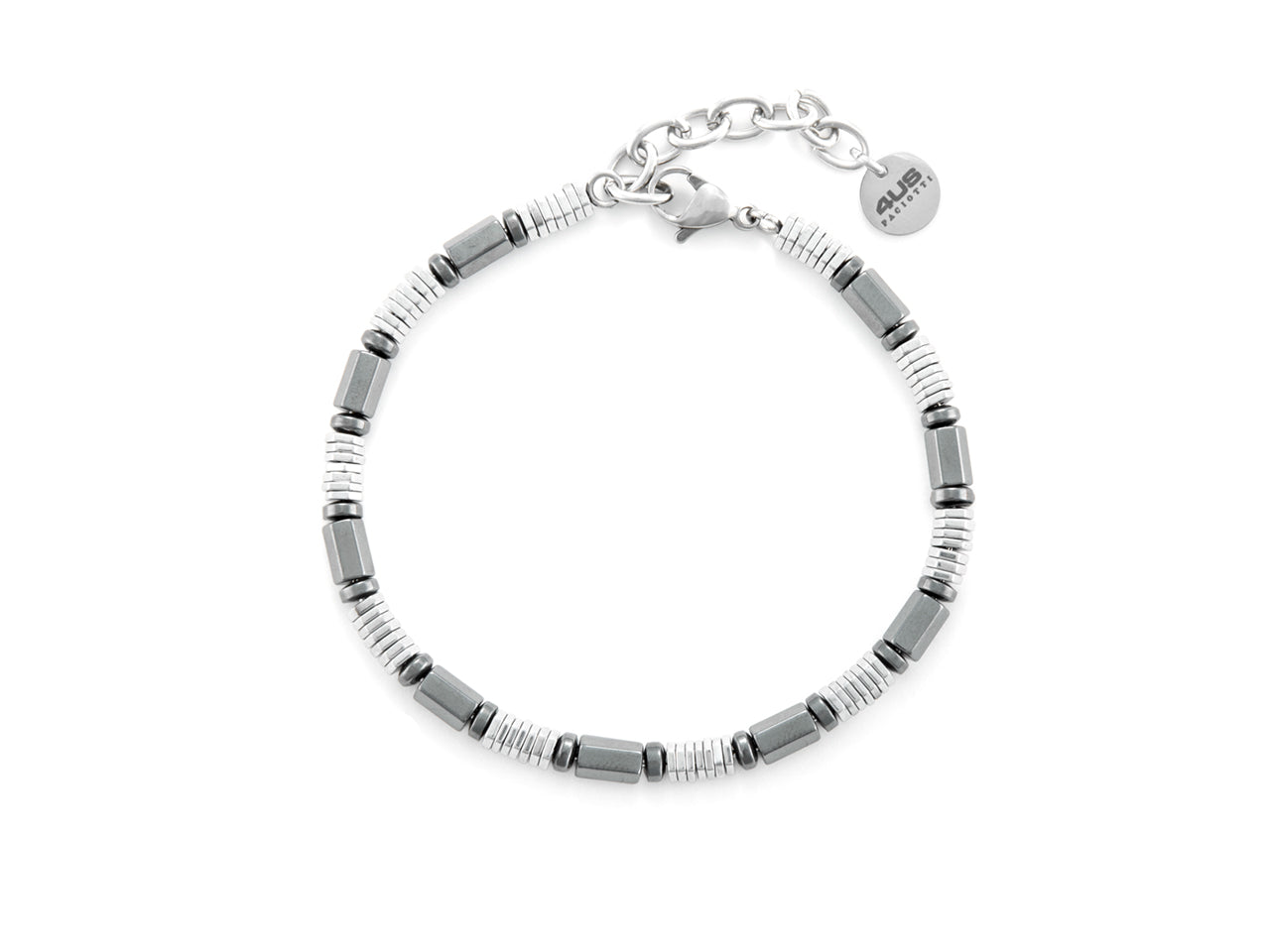 Bracciale Uomo 4US Cesare Paciotti Acciaio Ematite Alternato 4UBR6421