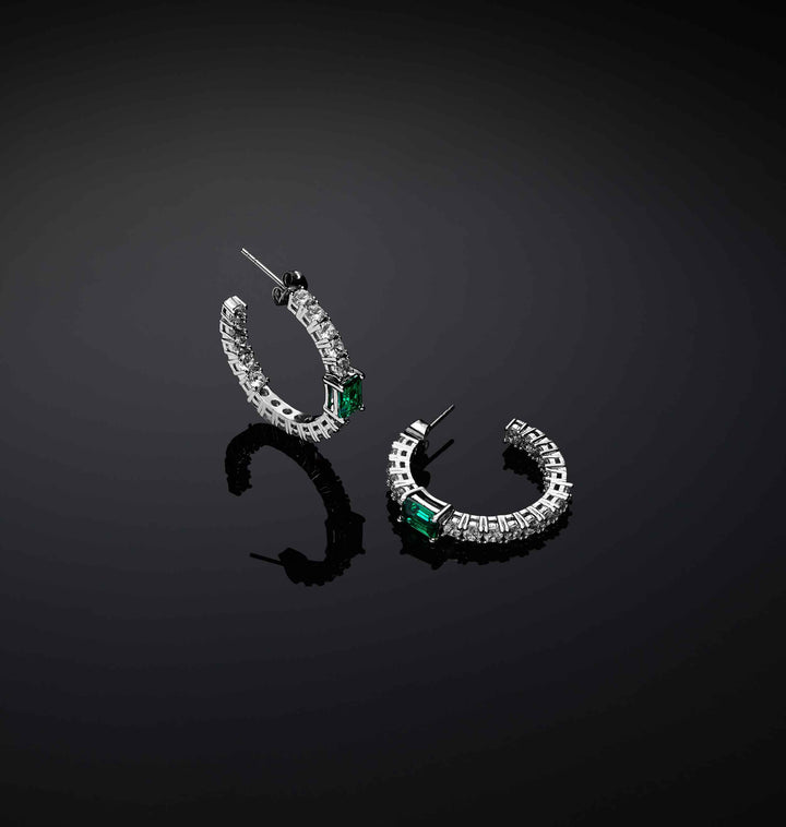 Orecchini Donna Chiara Ferragni Acciaio Zircone Verde e Bianchi J19AWJ14