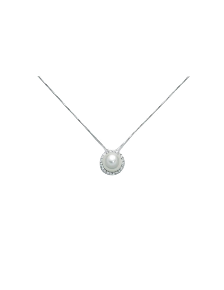 Collana Donna Nimei Girocollo ORO 750 Perle con  diamanti PCL1767