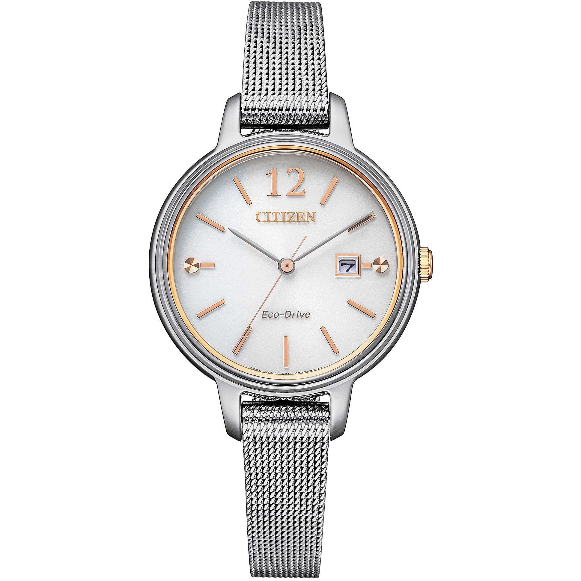 Orologio Donna Citizen Acciaio Solo Tempo Data Classic Eco Drive EW2449-83A