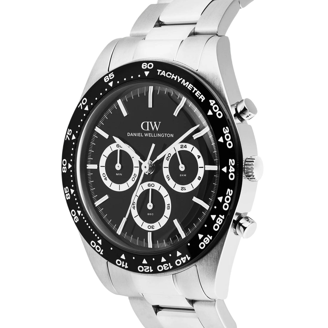 Orologio Uomo Daniel Wellington Iconic Tachymeter Acciaio Nero DW00100947