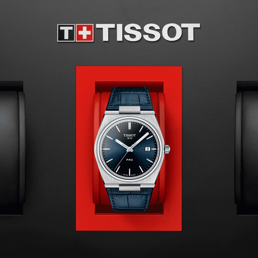 Orologio Uomo Tissot PRX T-CLASSIC Solo Tempo Acciaio Quarz Data Blu T1374101604100