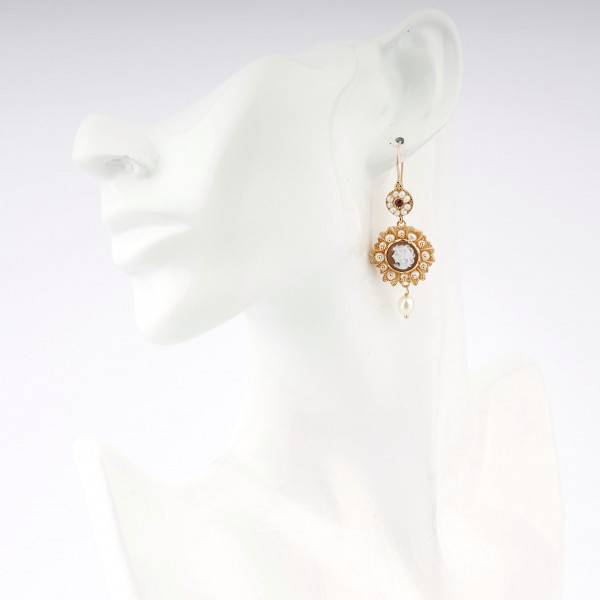 Orecchini Donna Cameo Italiano "Anastasia" Argento Dorato 925 O913-G