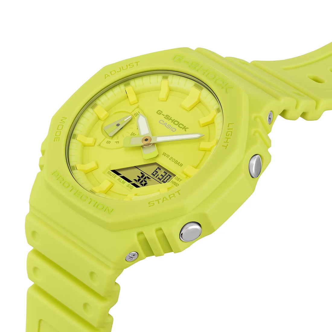 Orologio Unisex Casio G-SHOCK Quarzo Giallo Lime Pastello GA-2100-9A9ER