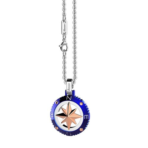 Collana Uomo Zancan PDV Rosè E Blu Rosa Dei Venti EHC125