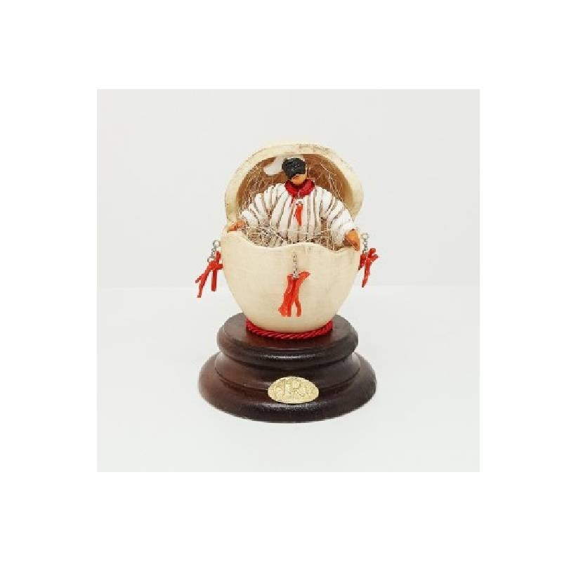Pulciuovo Arte Legno Terracotta Argento Frange Corallo