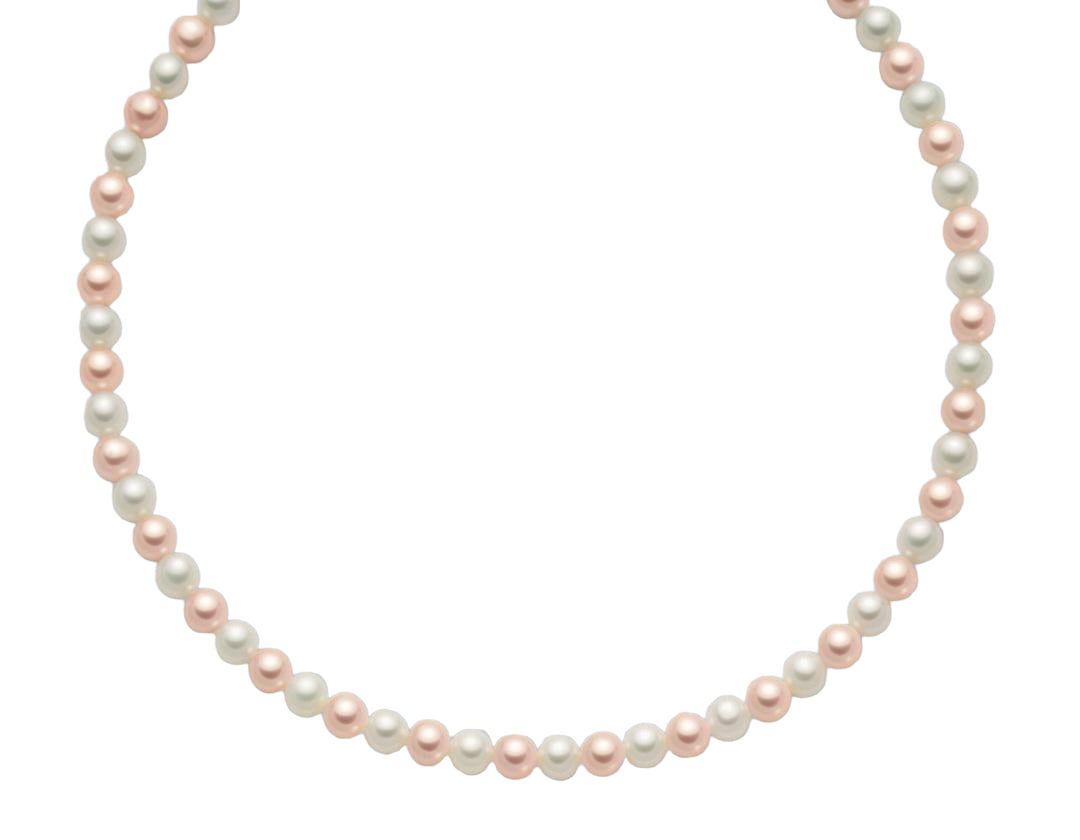 Collana Girocollo Perle multicolor Miluna Chiusura In Oro Bianco 750 1MPO455_42NLB95