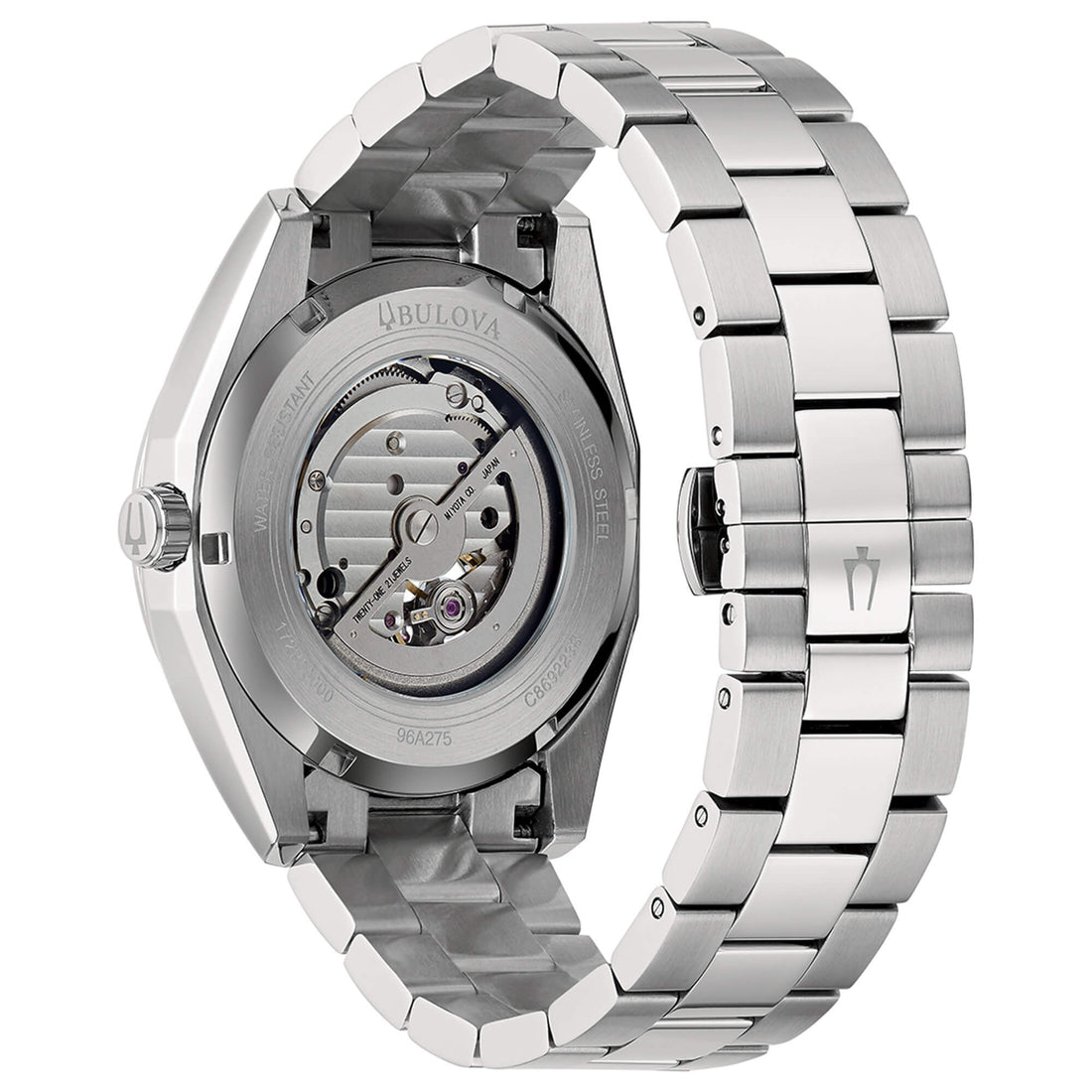 Orologio Uomo Bulova Automatico Surveyor Blu Open Heart 96A275