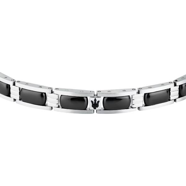 Bracciale Uomo Maserati Acciaio Ceramica Nero JM426ATZ102