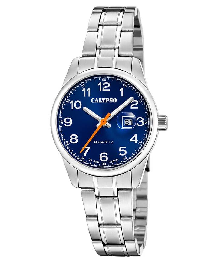 Orologio Bambino Donna Calypso Quarzo Solo Tempo Acciaio Blu K5873/4