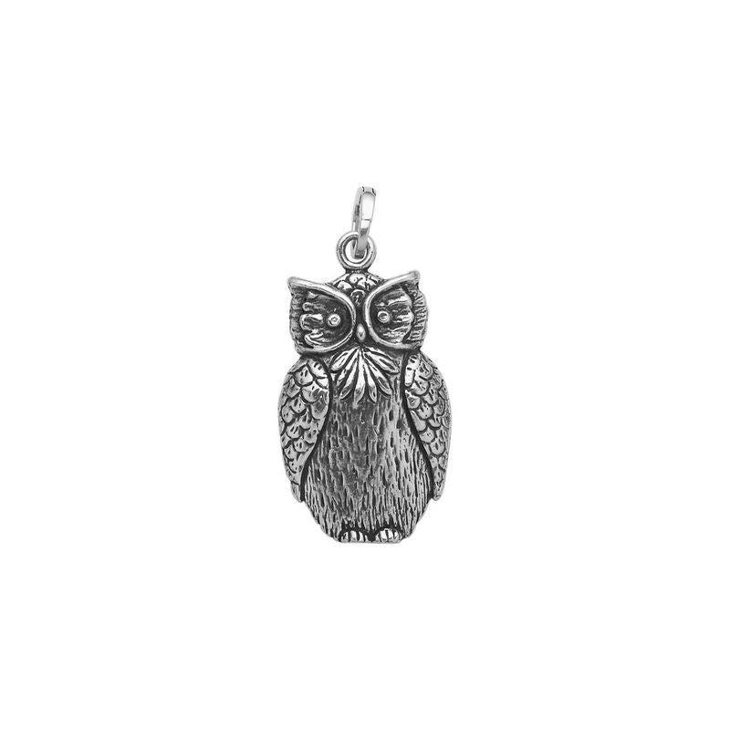 Charm Unisex Giovanni Raspini Argento 925 Animale Gufo Grande Realizzato A Mano 07008