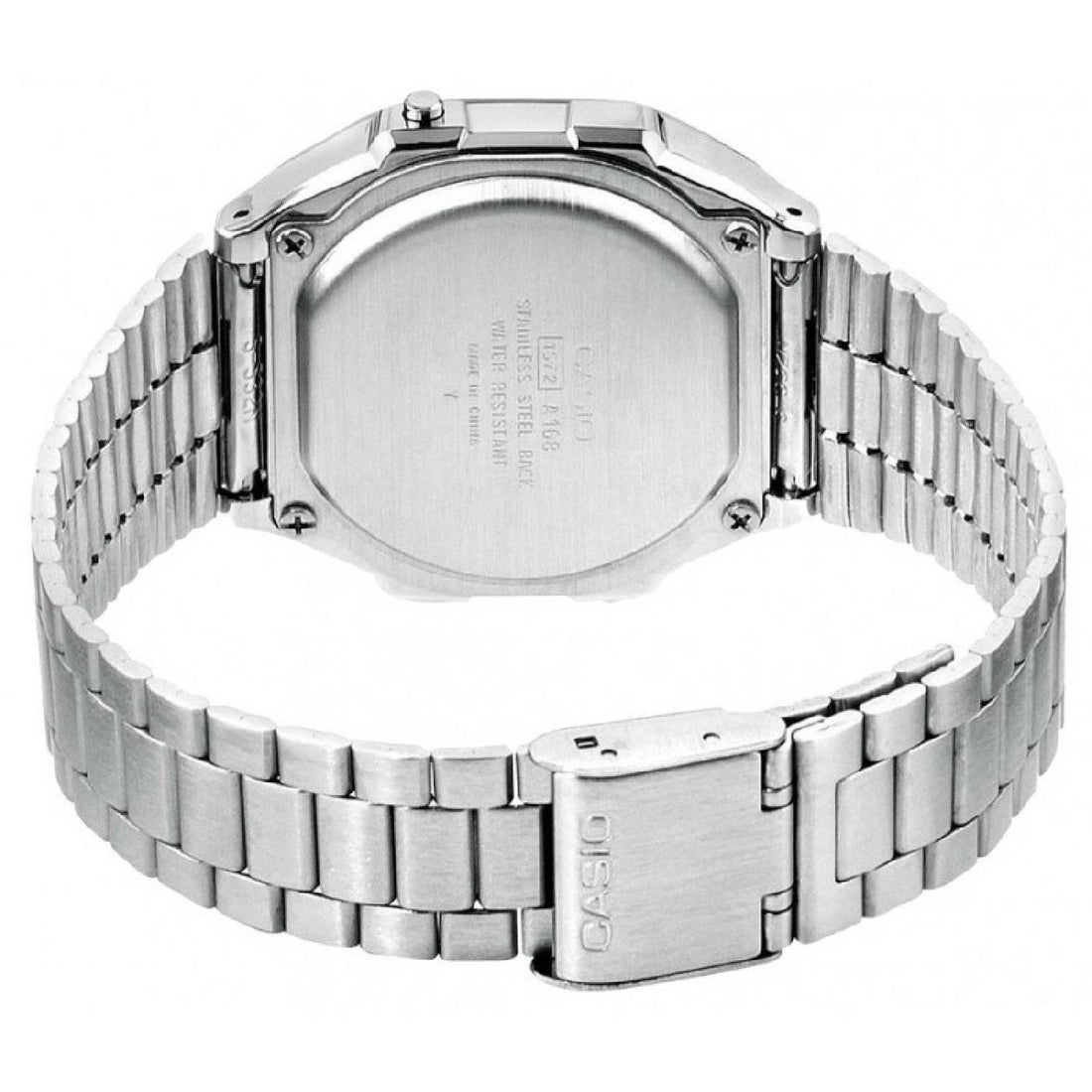 Orologio Uomo Acciaio Casio Vintage Digitale Quarzo A168WA-1YES Cronografo
