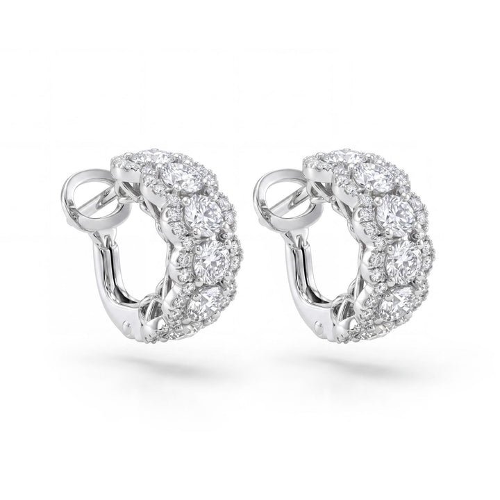 Orecchini Donna X Diamond Cerchio Oro 9 KT Diamante Sintetico LXDOMP877R4BI174