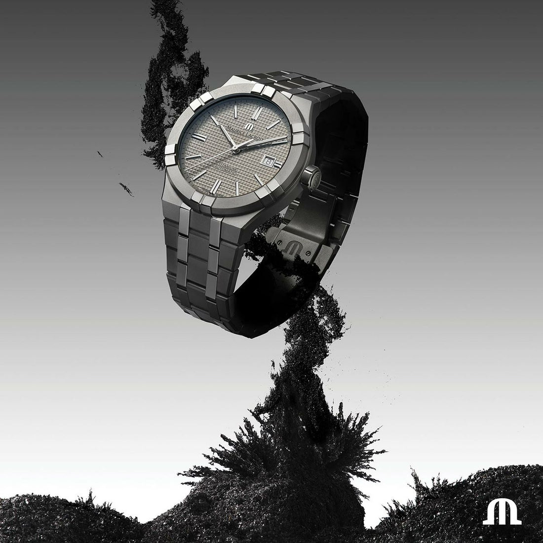 Orologio Uomo Maurice Lacroix Aikon Data Automatico Titanio AI6008-TT032-230-1