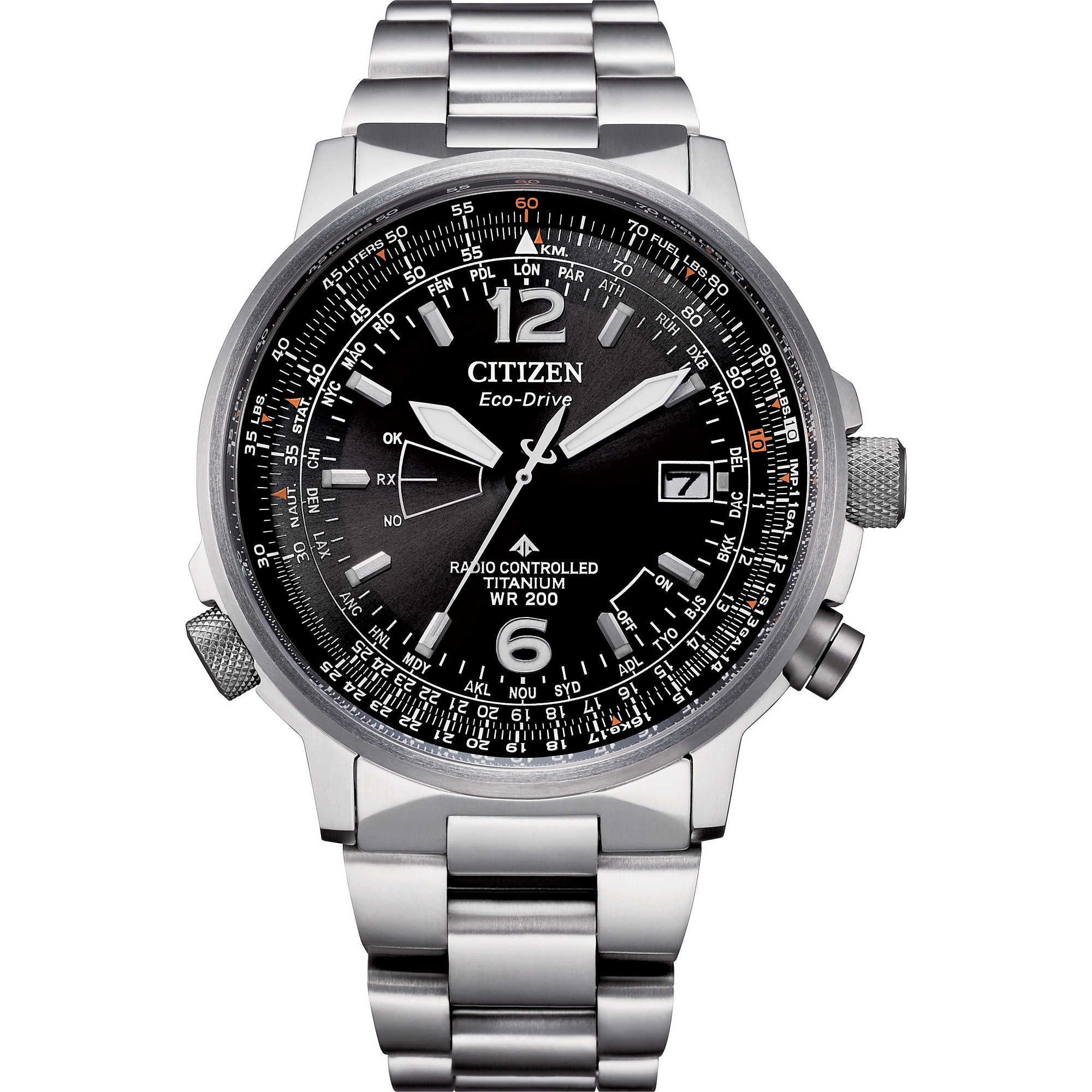 Orologio Uomo Acciaio CITIZEN Pilot Radio Controllato Eco Drive CB0230-81E