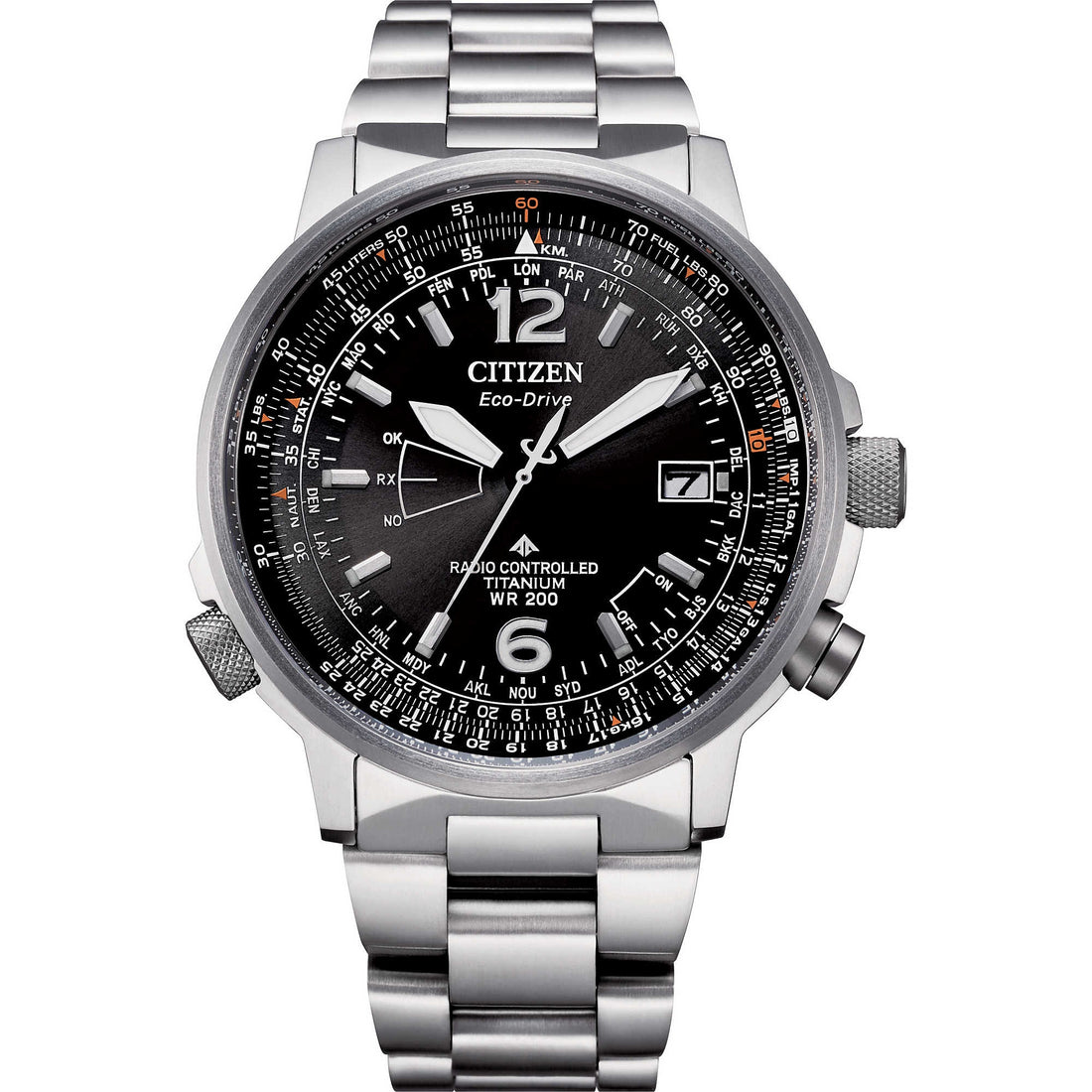 Orologio Uomo Acciaio CITIZEN Pilot Radio Controllato Eco Drive CB0230-81E