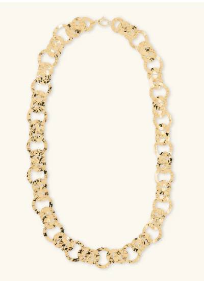 Collana Donna Etrusca Anelli Martellata In Lega Placcata Oro Giallo 18kt WSET00614.Y