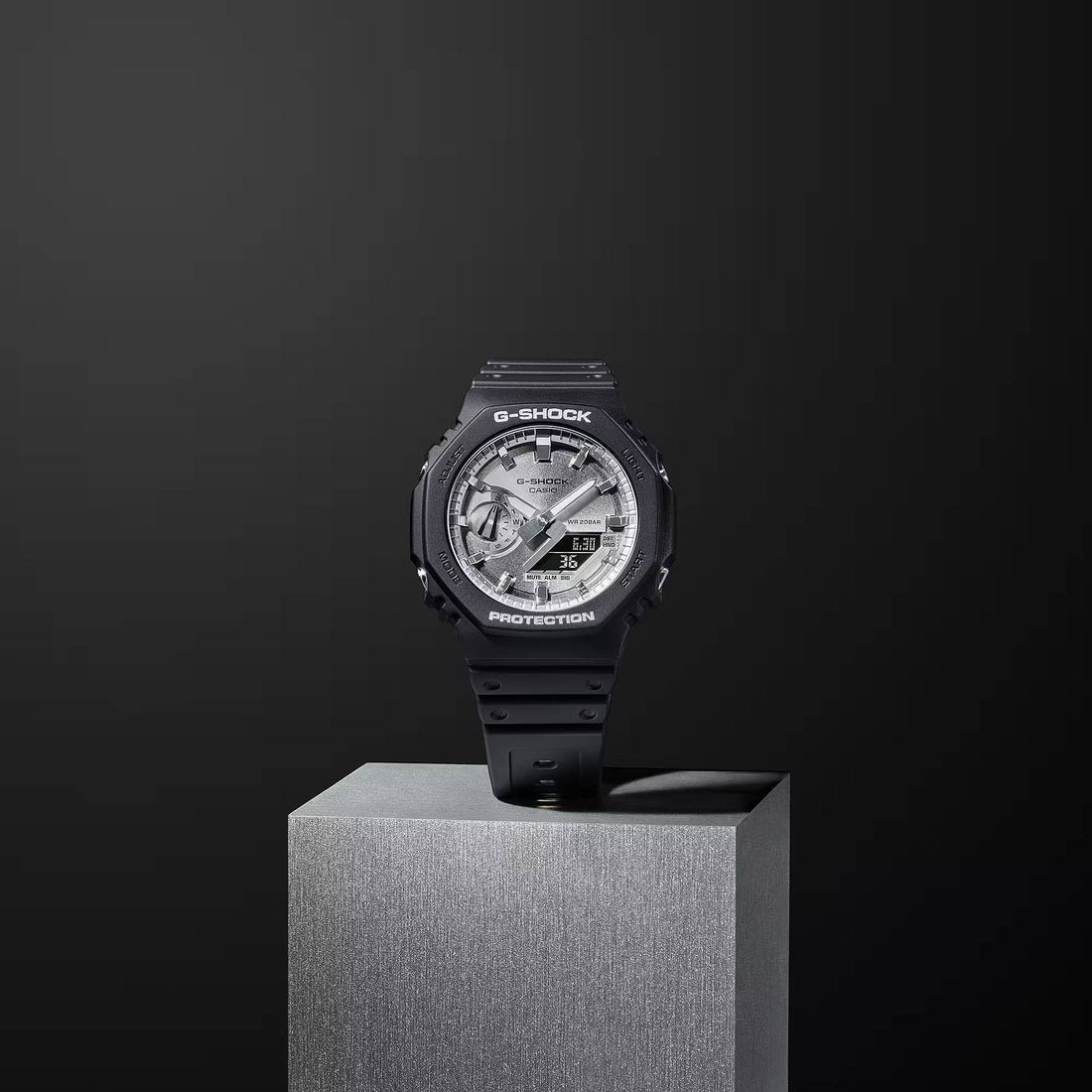Orologio Uomo Casio G-Shock Analogico Digitale Nero Argento GA-2100SB-1AER
