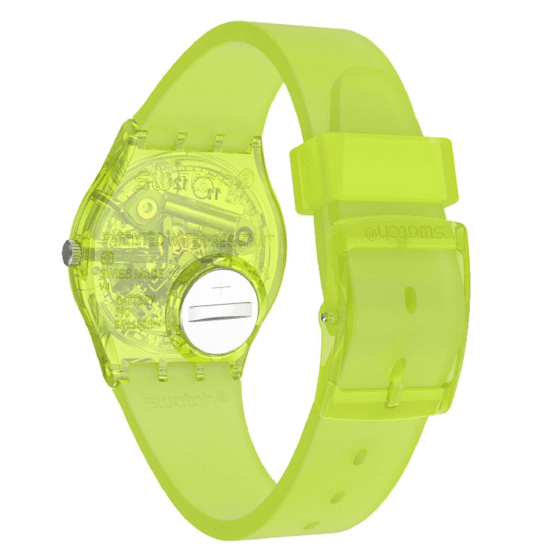 Orologio Donna Gomma Silicone Swatch Quarzo Solo Tempo Verde Scheletrato GG227