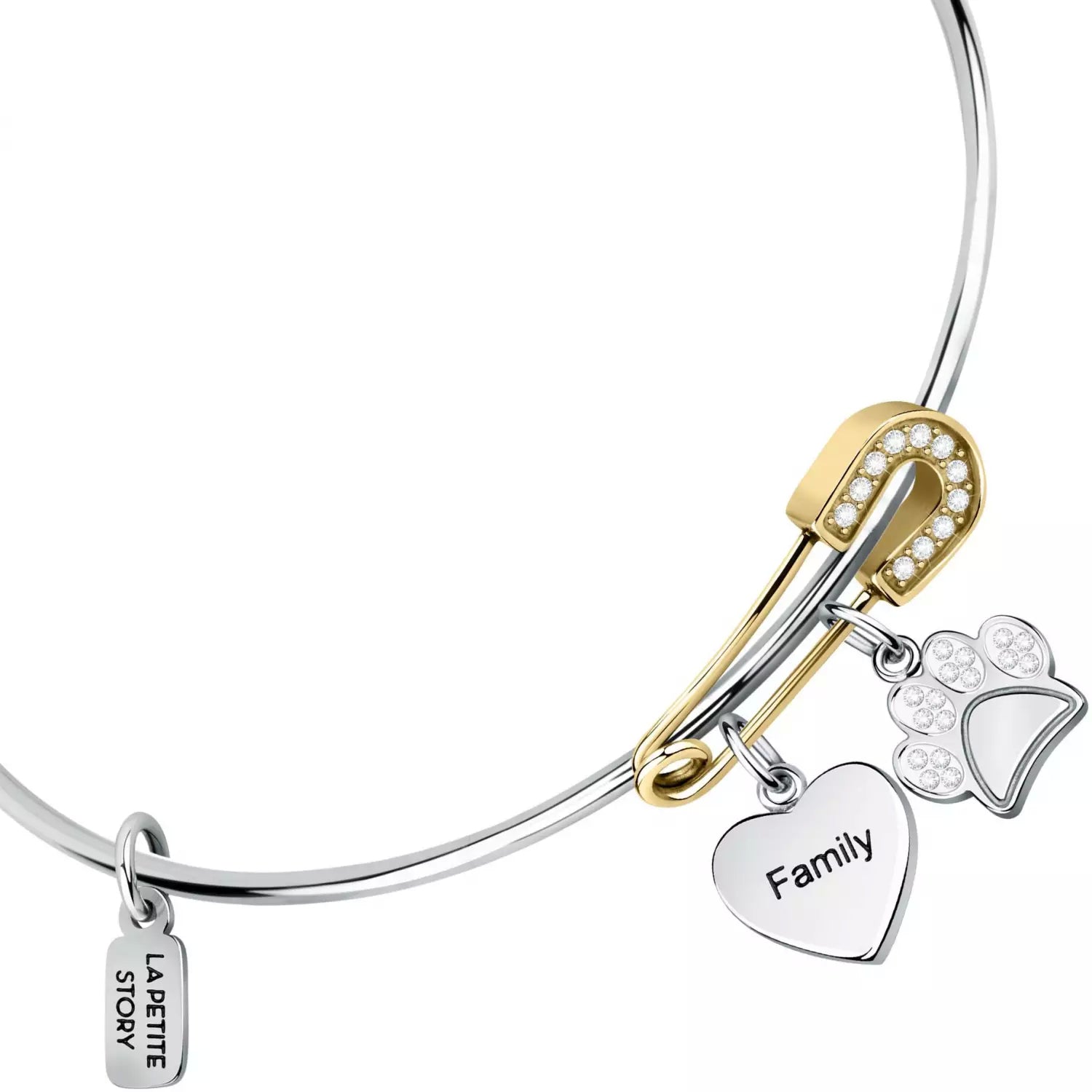 Bracciale Donna La Petite Story Acciaio Lettera U Con Charm Zampa Family LPS05ASF11
