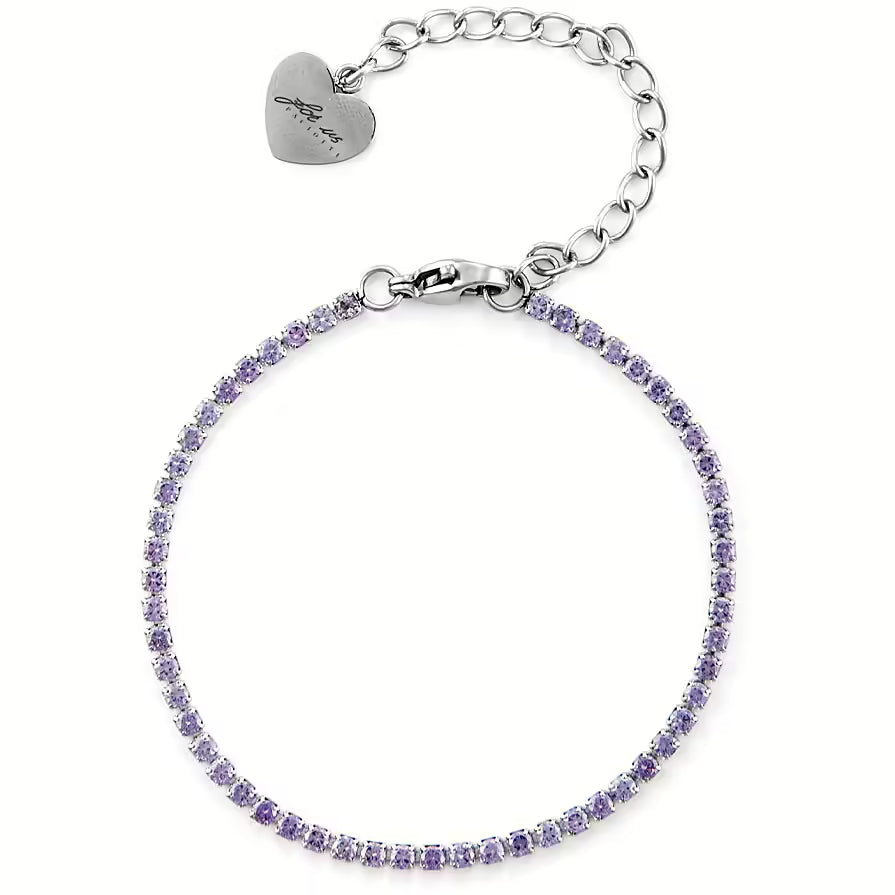 Bracciale Tennis Donna 4US Cesare Paciotti Acciaio Zirconi Viola 4UBR6320W