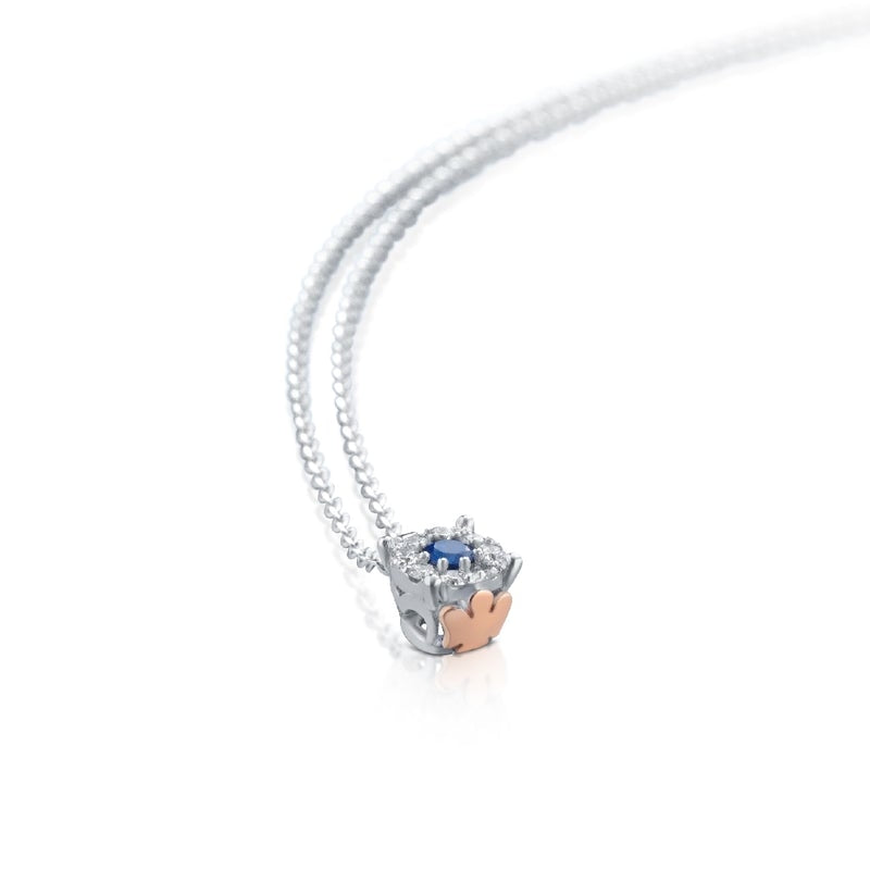 Collana Donna Roberto Giannotti Oro 9 KT Punto Luce Diamanti Zaffiri LUX200Z