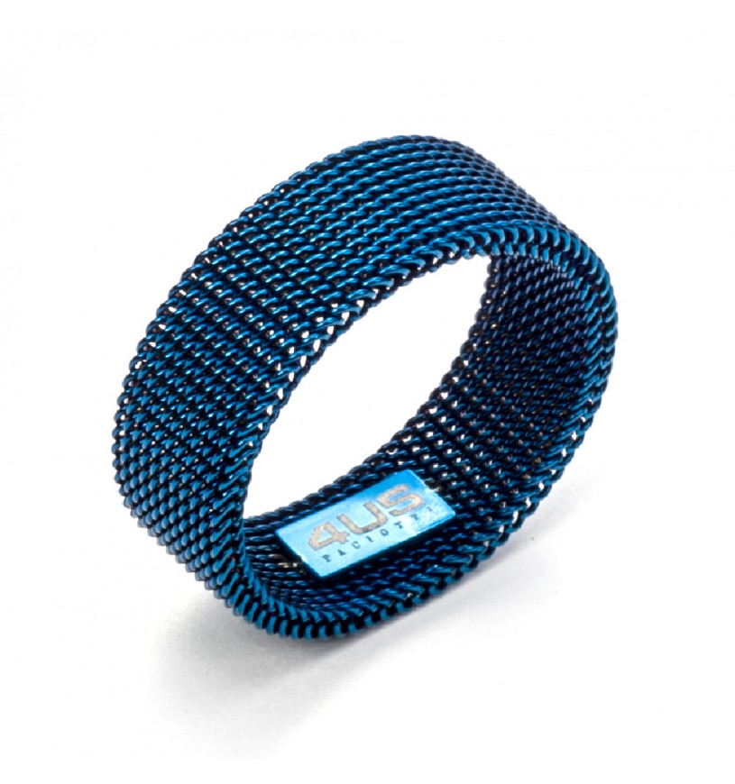 Anello Uomo 4US Cesare Paciotti  a Fascia  in Acciaio blu 4UAN5163/26