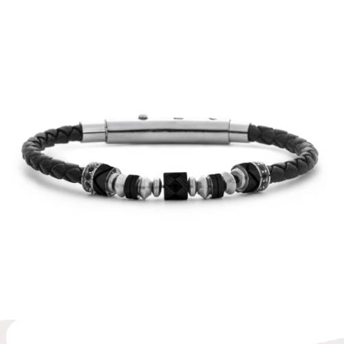 Bracciale Uomo Acciaio 4US Cesare Paciotti Onice Cordura 4UBR6749